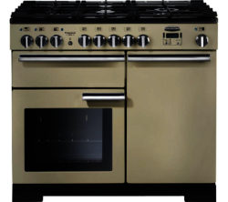 RANGEMASTER  Professional Deluxe 100 Dual Fuel Range Cooker - Cream & Chrome
